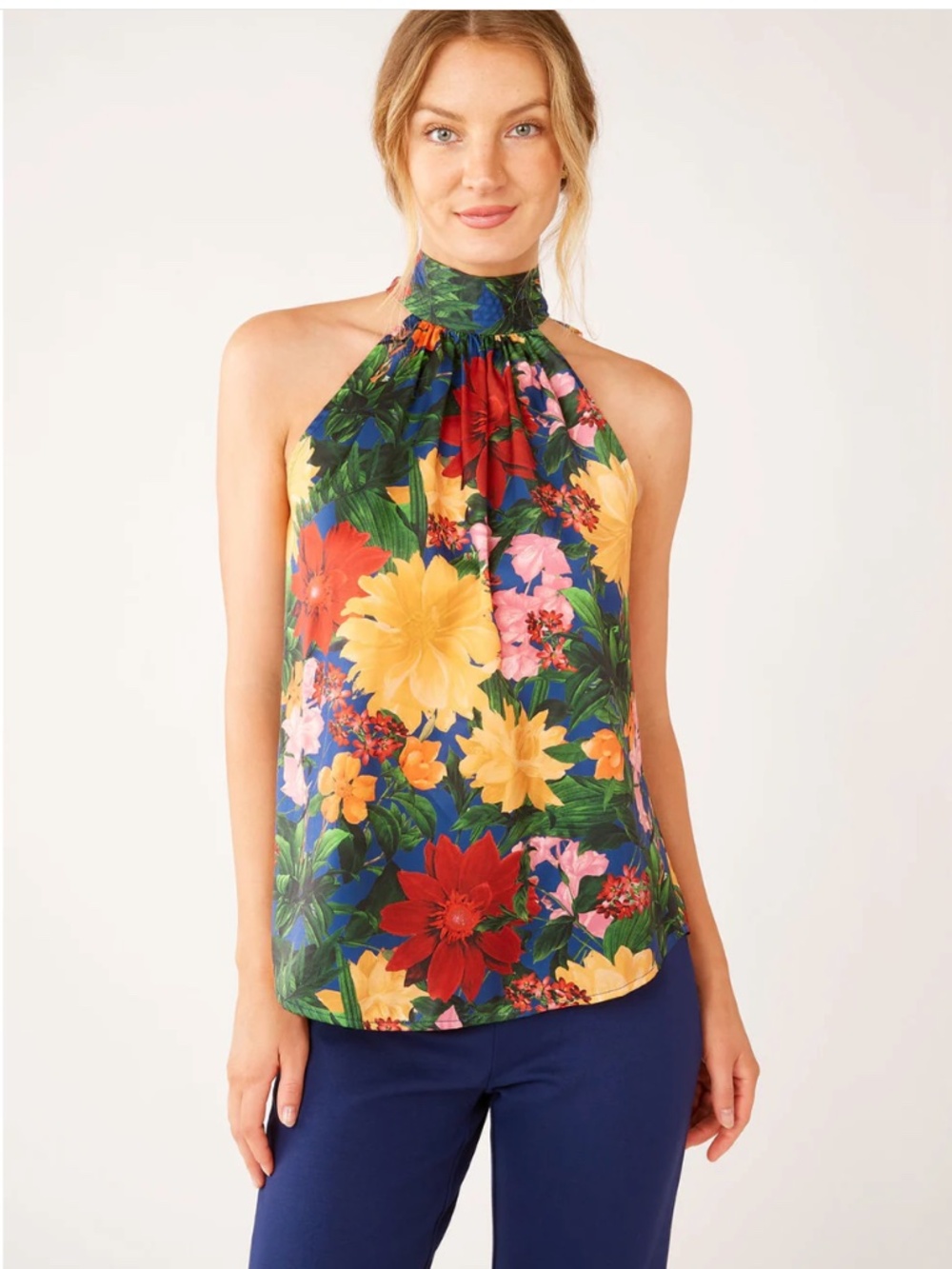 Abbey Glass Small S Rory top full bloom satin nwt